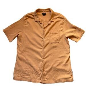 Urban Outfitters Standard Cloth Liam Crinkle Men Button Down Shirt Cinder Rose L